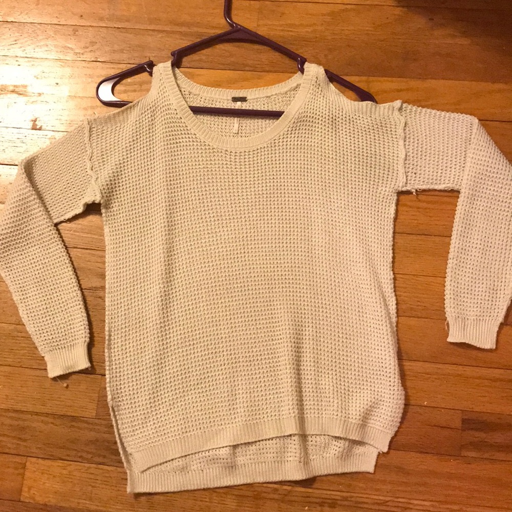 Open shoulder sweater